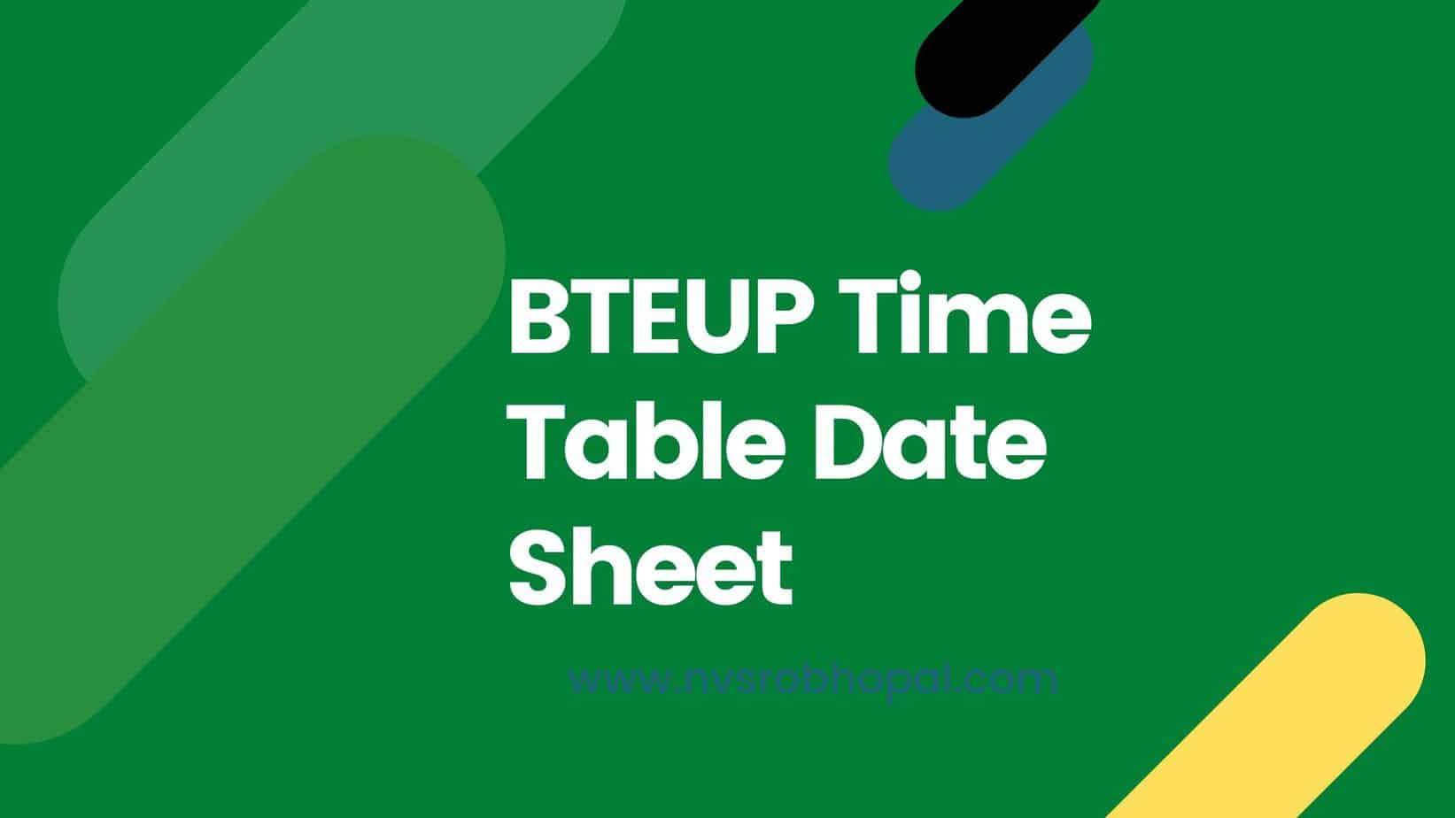 BTEUP-Time-Table-Date-Sheet