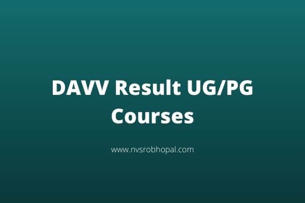 DAVV-Result-Semester-Exam-Results