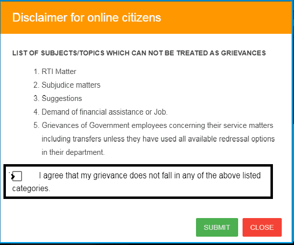 Disclaimer Online citizens