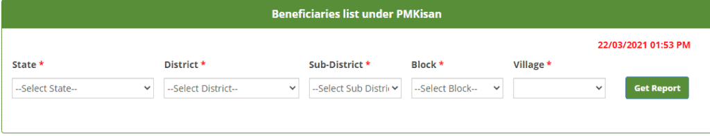 PM Kisan Samman Nidhi beneficiary list