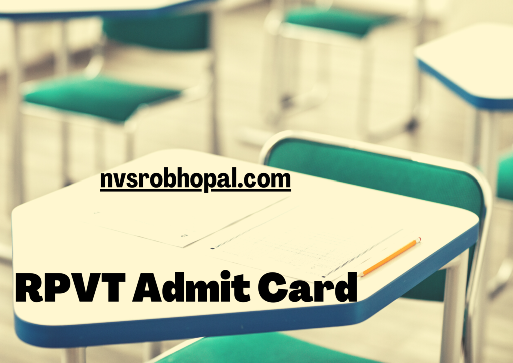 RPVT Admit Card 2021