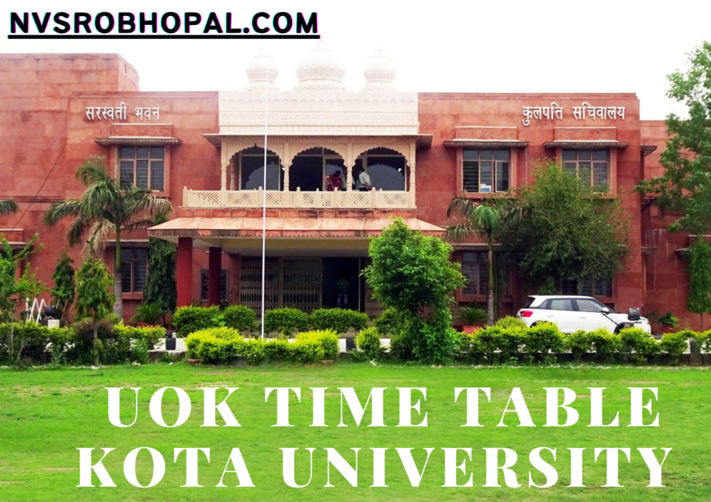 UOK Time Table 2021 Kota University