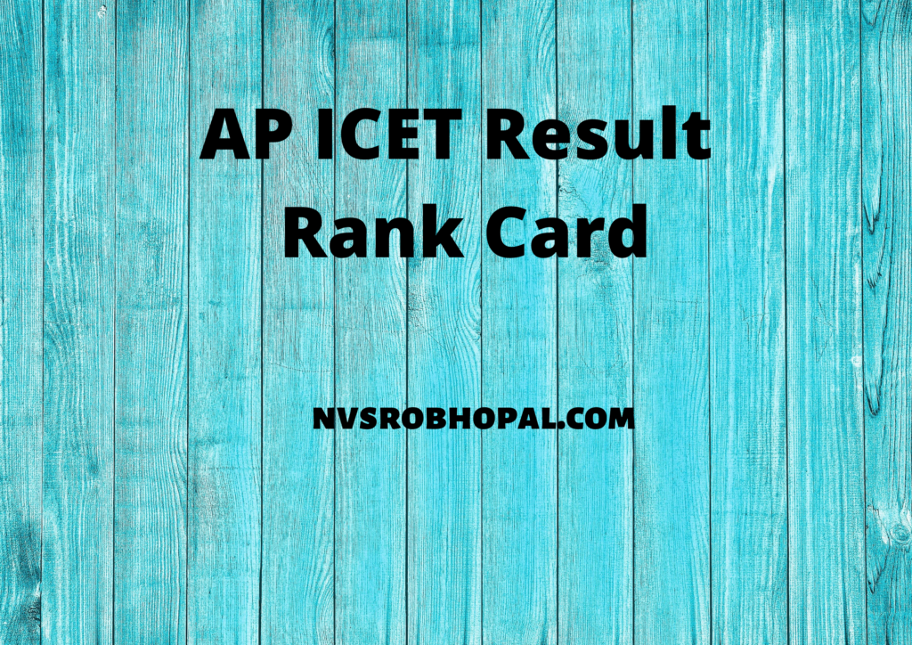 AP ICET Result Rank Card