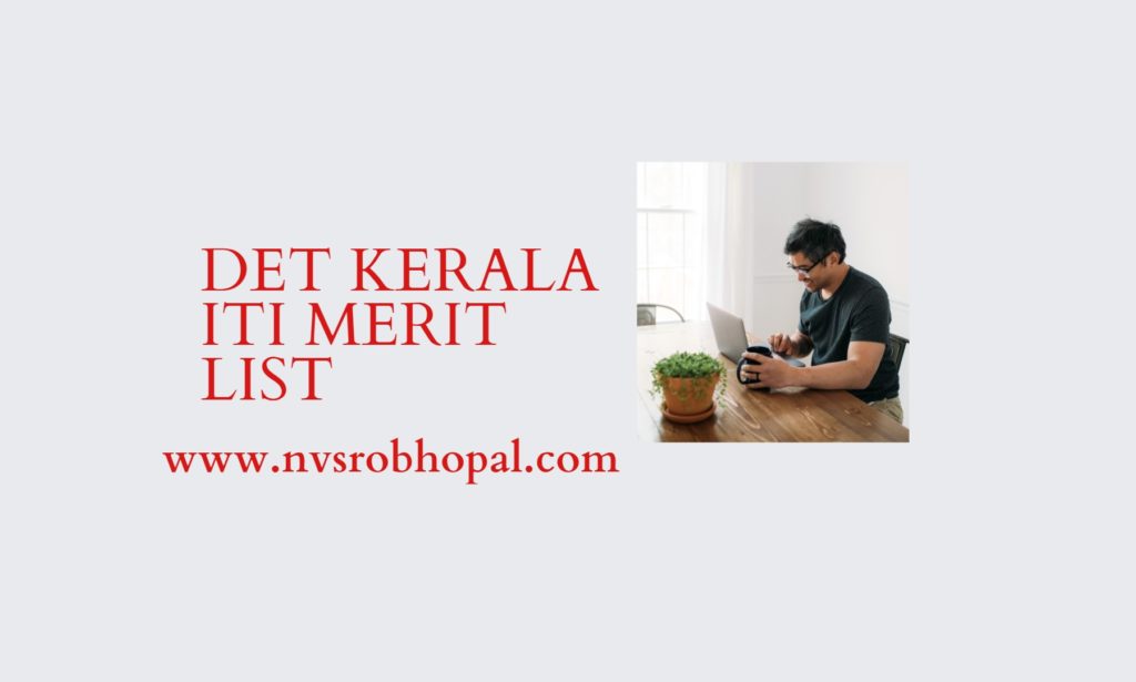 DET Kerala ITI Merit List