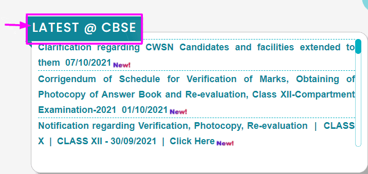 CBSE Class 10th Time Table