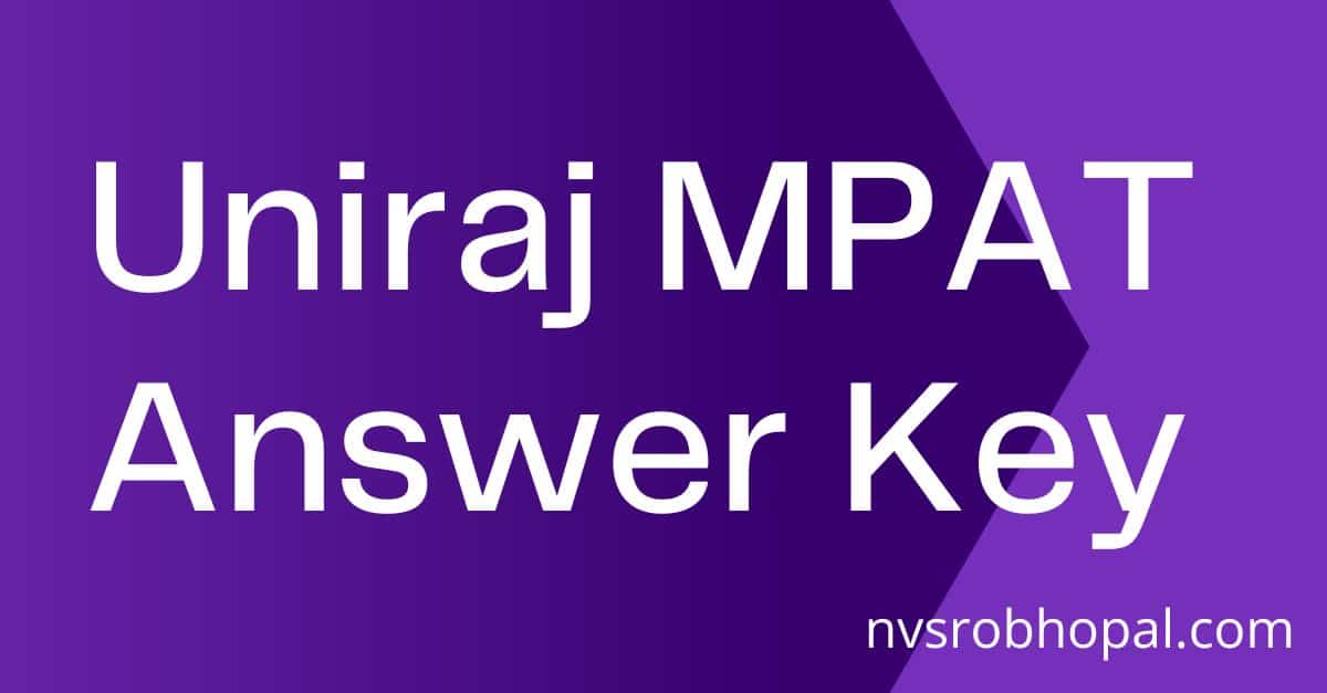 Uniraj MPAT Revised Answer Key