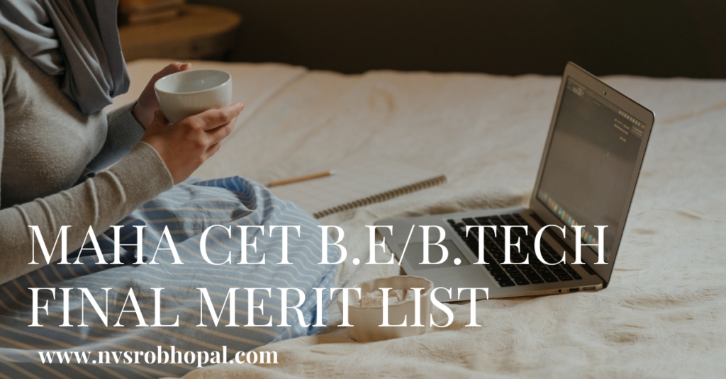 MAHA CET B.EB.Tech Final Merit List