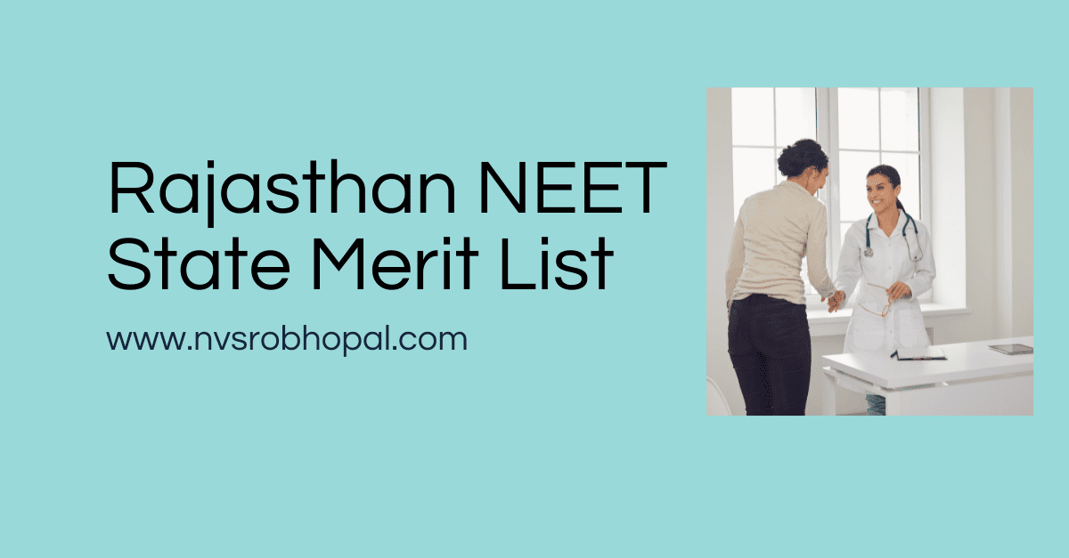Rajasthan NEET State Merit List