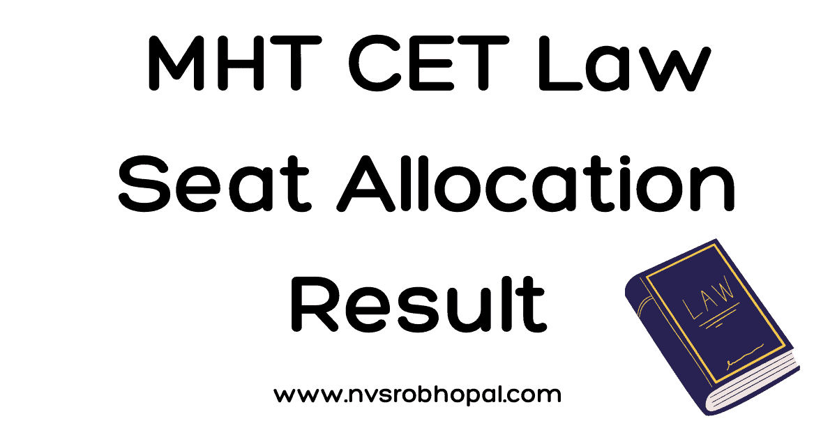 MHT CET LAW 5 Year Round I Seat Allocation Result 2021