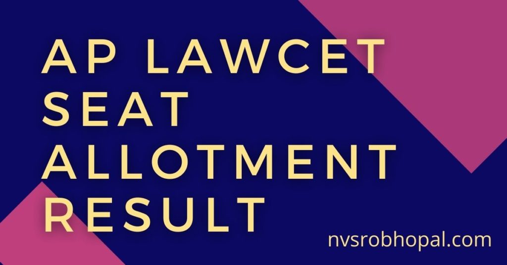 AP LAWCET 2nd Seat Allotment Result