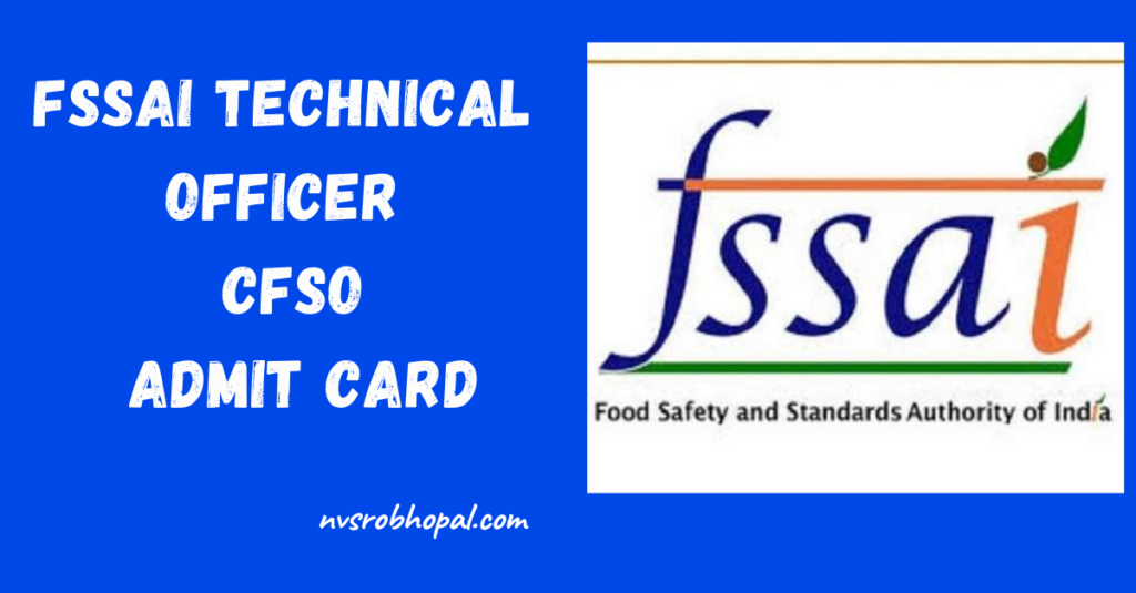 FSSAI Technical Officer CFSO