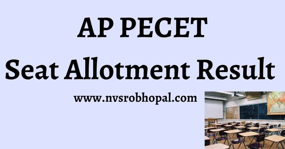 AP PECET Seat Allotment Result