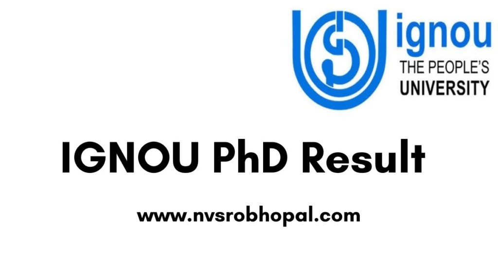 IGNOU PhD Result