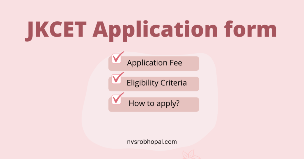 JKCET Application form