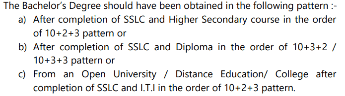 TNUSRB SI Education Qualification