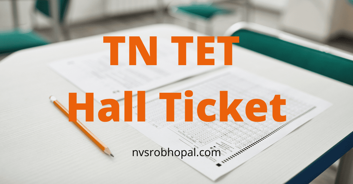 TN TET Hall Ticket