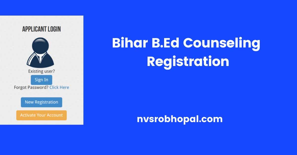 Bihar B.Ed Counseling Registration
