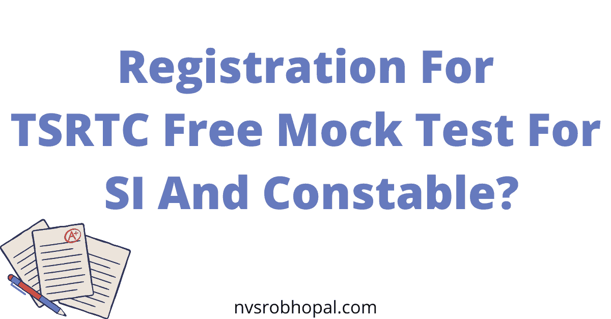 How To Register For TSRTC Free Mock Test For SI And Constable