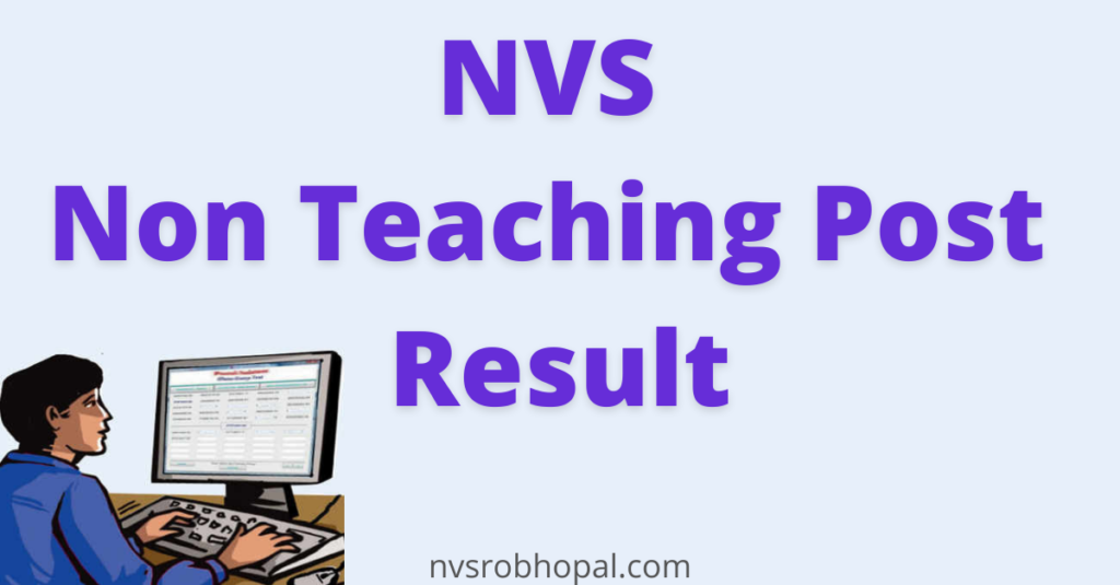 NVS Non Teaching Post Result