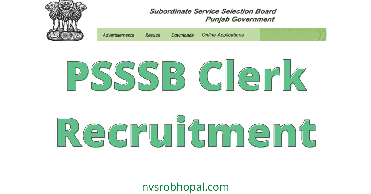 PSSSB Clerk Recruitment
