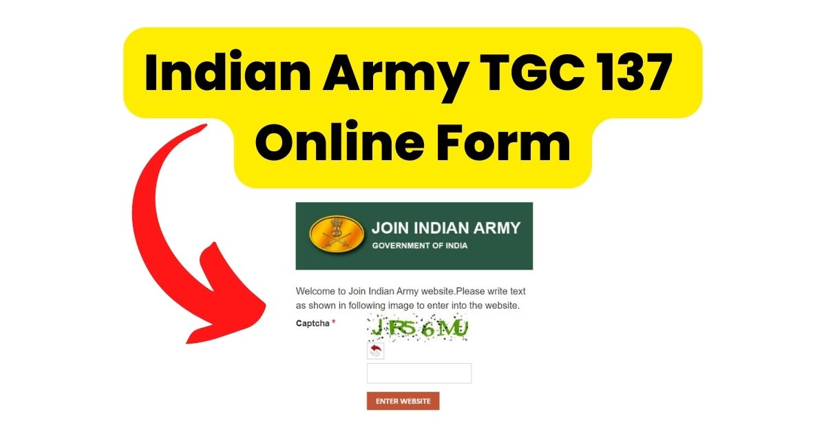 Indian Army TGC 137 Online Form