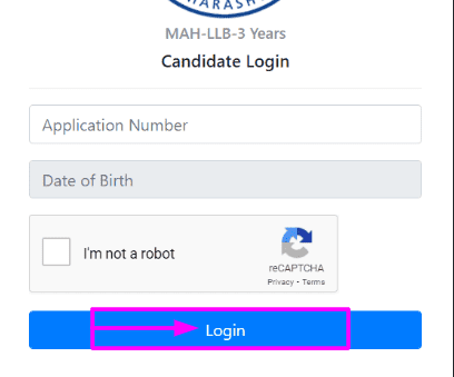 MAH-LLB admit card login window