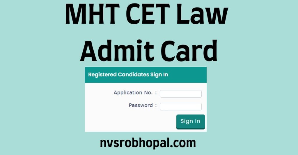 MHT CET Law Admit Card