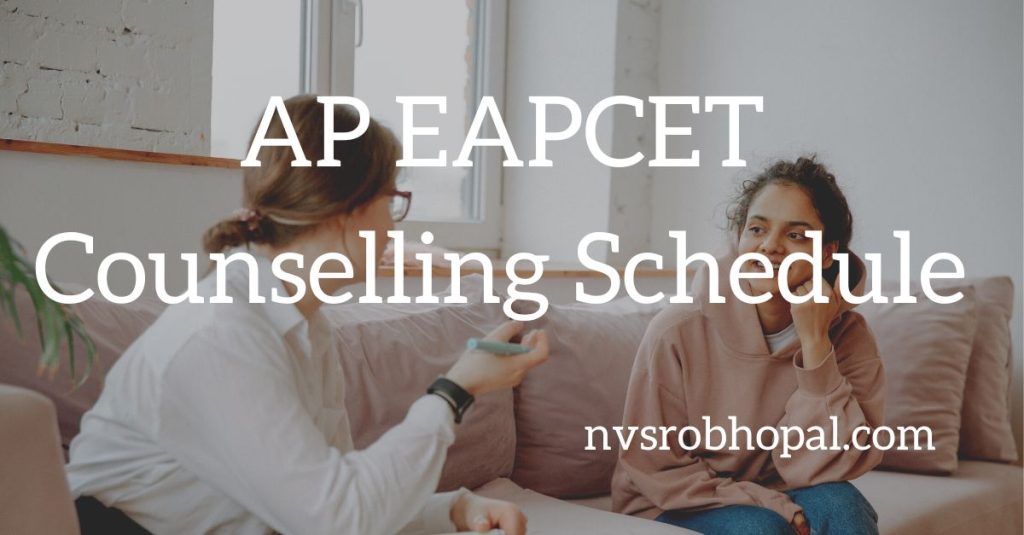 AP EAPCET Counselling Schedule