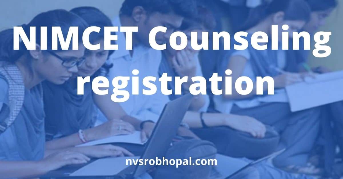 NIMCET Counseling registration