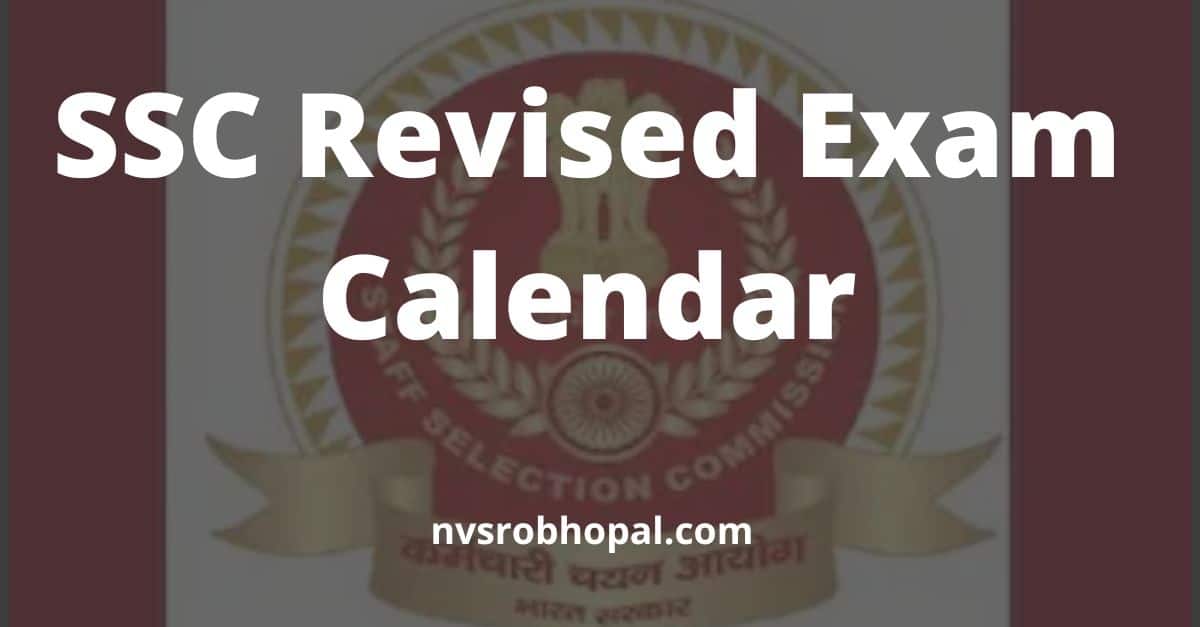 SSC Revised Exam Calendar