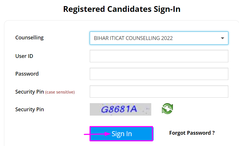Bihar 2nd round ITICAT result process