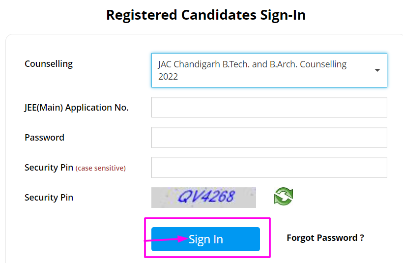 Chandigarh JAC seat allotment result process