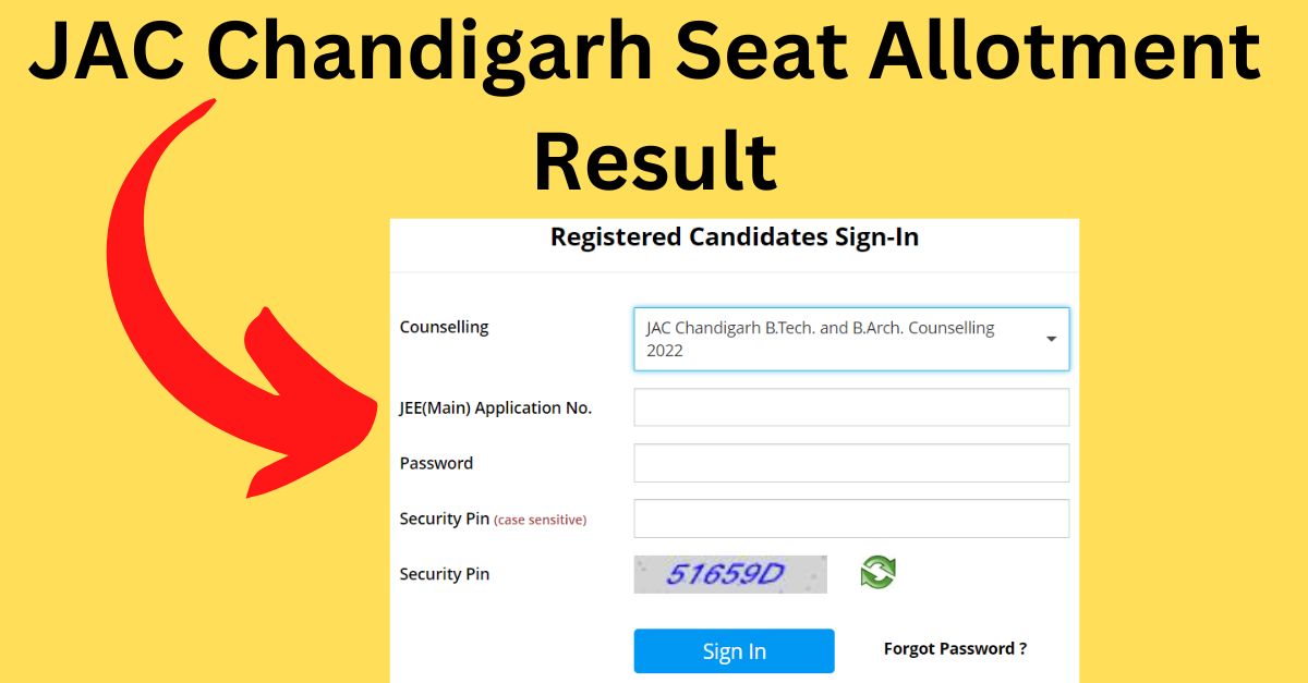 JAC Chandigarh Seat Allotment Result