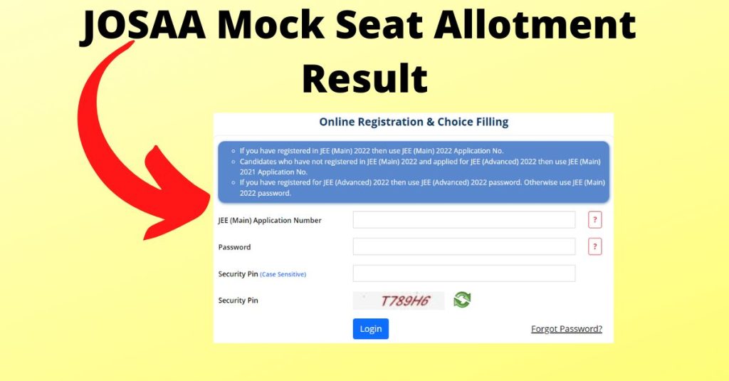 JOSAA Mock Seat Allotment Result