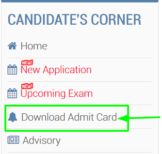 Download admit card OSSC