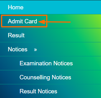 JCECEB Agr. admit card process