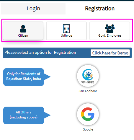 Rajasthan CHO registration process