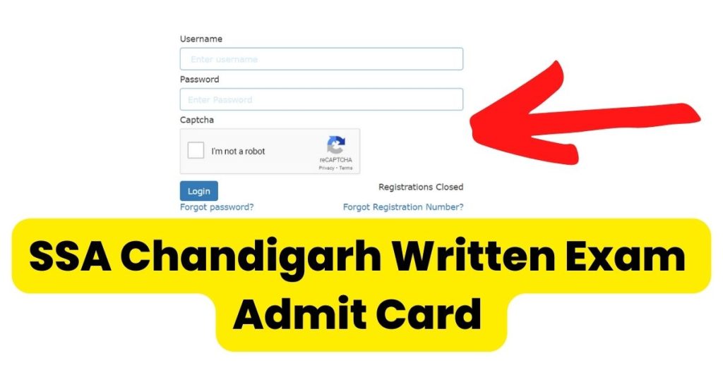 SSA Chandigarh Written Exam Admit Card