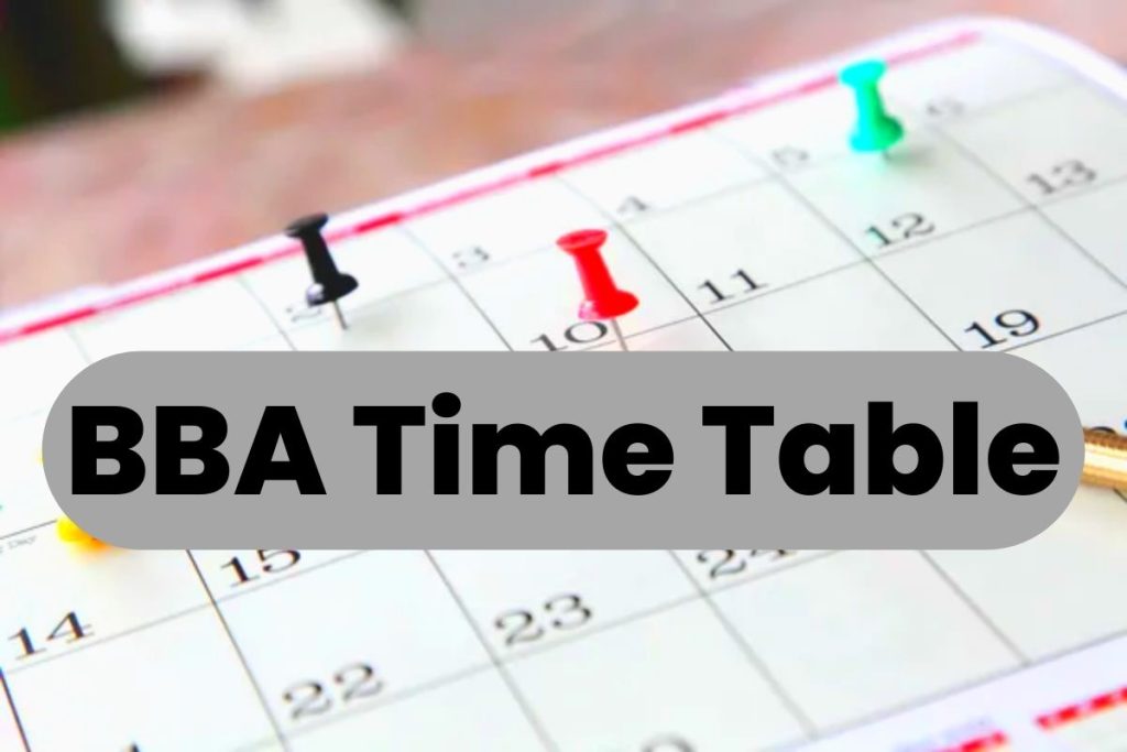 BBA Time Table