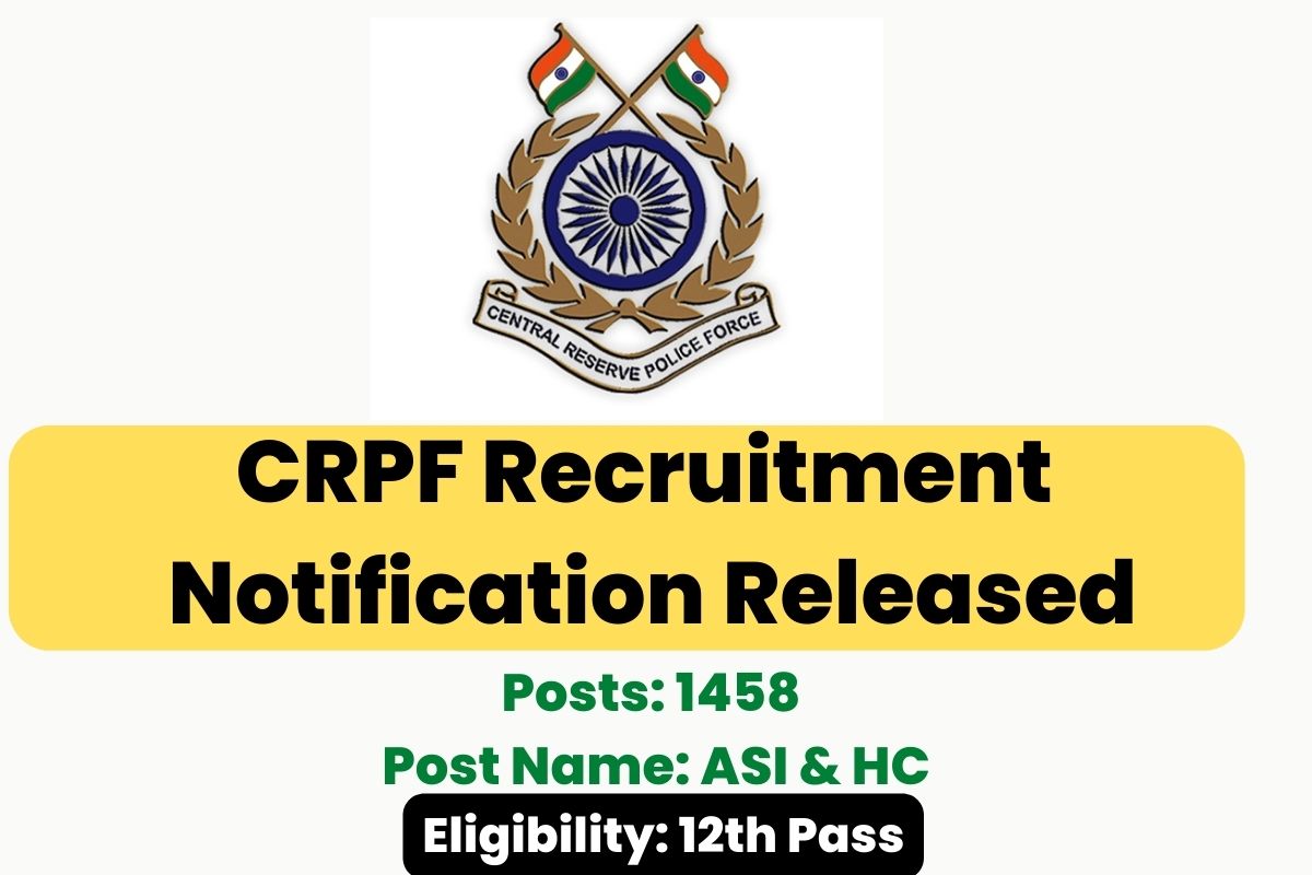 CRPF Recruitment Notification